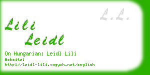 lili leidl business card